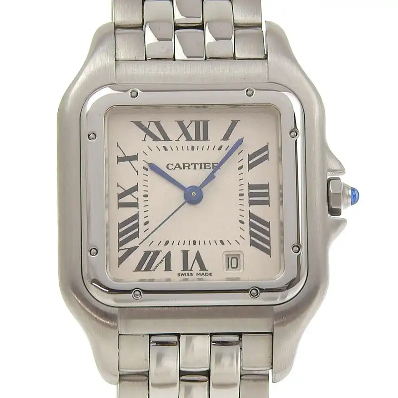 カルティエ CARTIER 時計 パンテールMM ボーイズ クォーツ 腕時計 SS ホワイト文字盤 W25054P5 中古 CA0478