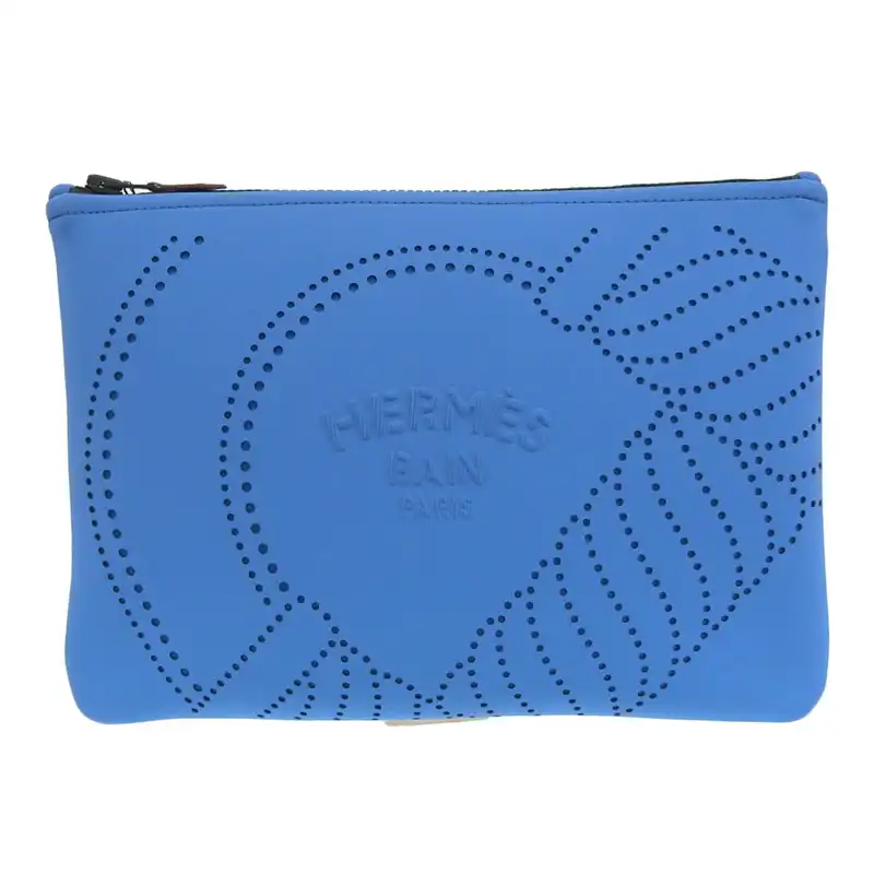 http://エルメス%20HERMES%20ネオバンカノエMM%20ポーチ%20クラッチバッグ%20ポリアミド%20ブルー%20中古%20HE1034