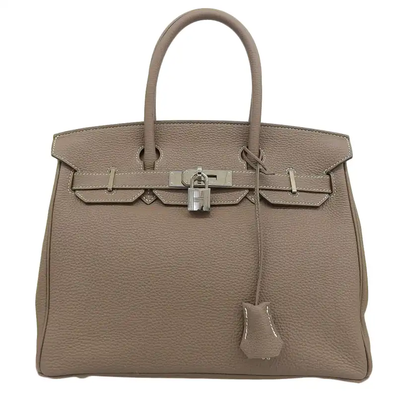 エルメス HERMES バーキン30 ハンドバッグ トゴ エトゥープ X刻印 2016年 中古 HE1046