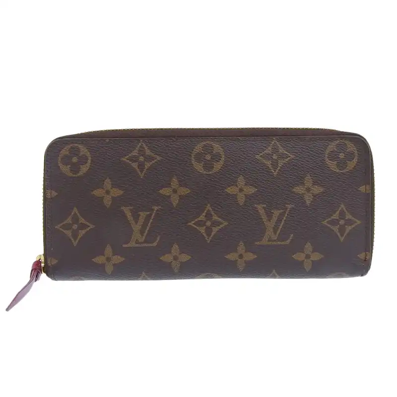 ルイヴィトン LOUIS VUITTON モノグラム ポルトフォイユ・クレマンス 長財布 フューシャ M60742 中古 LV1805