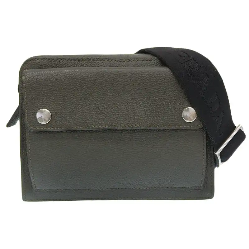 プラダ PRADA ショルダーバッグ 斜め掛けショルダー レザー カーキ 2VH083 中古 OB2315