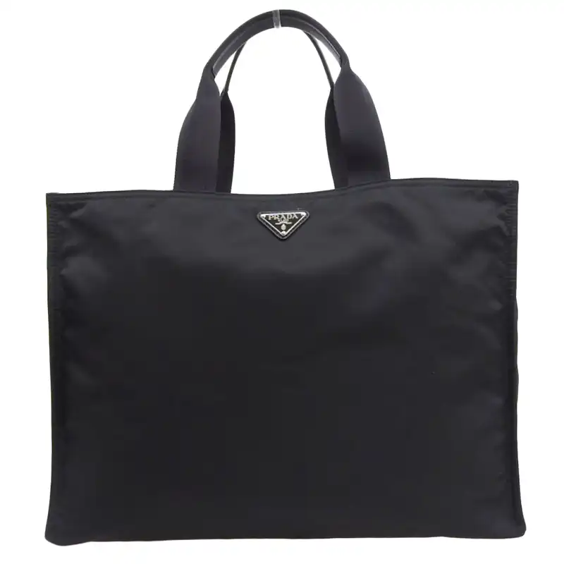 プラダ PRADA トートバッグ テスート ナイロン レザー ブラック VA1001 中古 OB2370