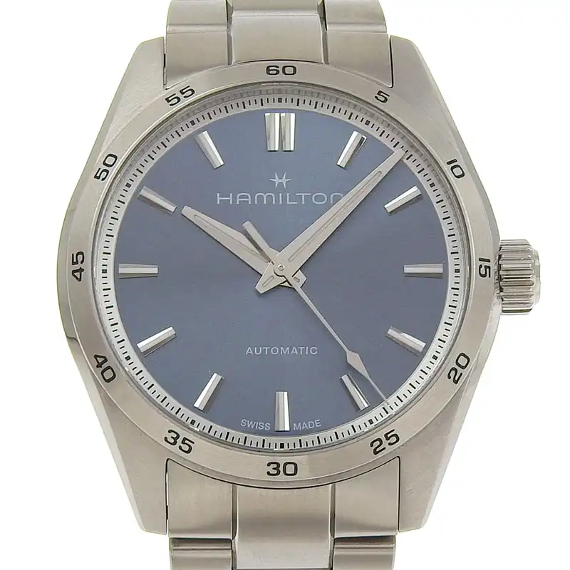 http://ハミルトン%20HAMILTON%20ジャズマスター%20メンズ%20レディース%20自動巻き%20腕時計%20SS%20ブルー文字盤%20H36105140%20中古%20OW0459