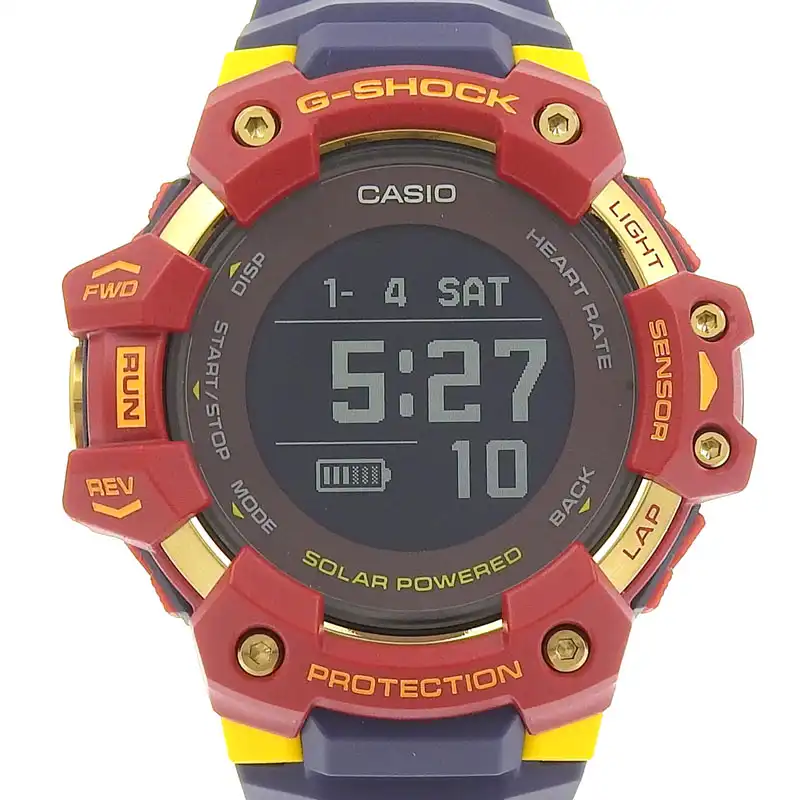 カシオ CASIO Gショック FCバルセロナMatchdayコラボ メンズ GPSソーラー SS 樹脂 デジタル文字盤 GBD-H1000BAR-4JR 美品 OW0460