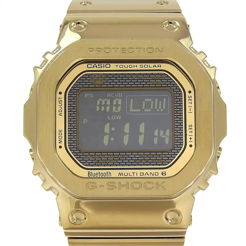 カシオ CASIO Gショック メンズ ソーラー 腕時計 SS デジタル文字盤 GMW-B5000GD-9 美品 OW0464