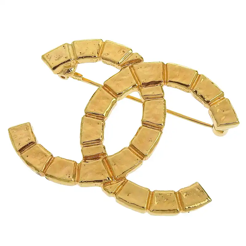 シャネル CHANEL ブローチ ココマーク GP ゴールド色 B22A 中古 CH1015