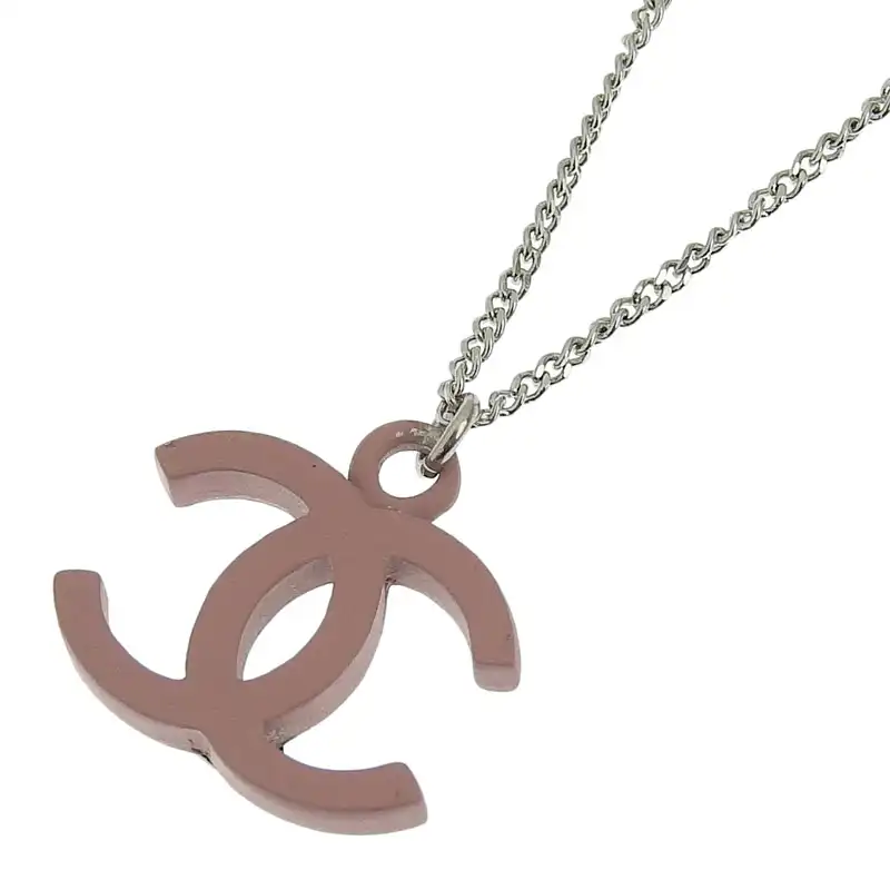 シャネル CHANEL ネックレス ココマーク ピンク/シルバー色 01C CH1043