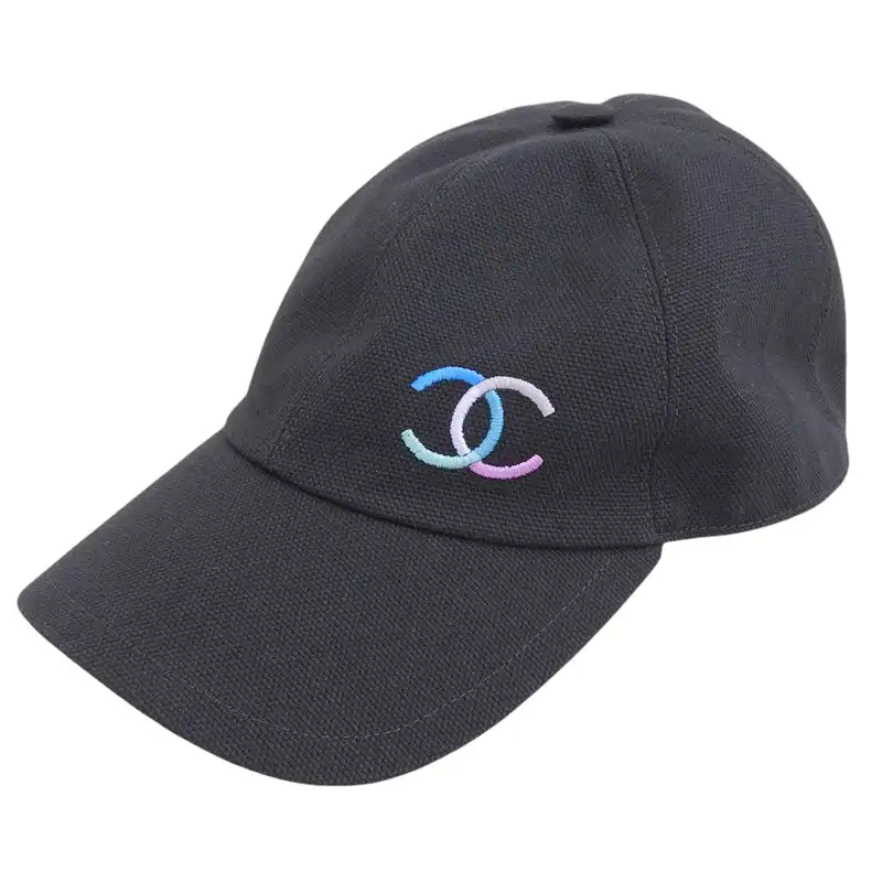 http://シャネル%20CHANEL%20帽子%20ベースボールキャップ%20ココマーク%20コットン%20ブラック%20AA9254%20中古%20CH1054