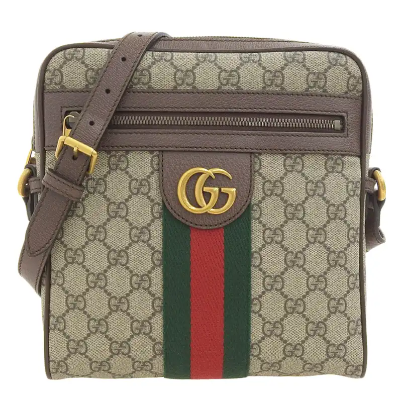 http://グッチ%20GUCCI%20オフィデア%20スモールメッセンジャーバッグ%20ショルダーバッグ%20GGスプリーム%20ベージュ/ブラウン%20547926%20中古%20GU0636