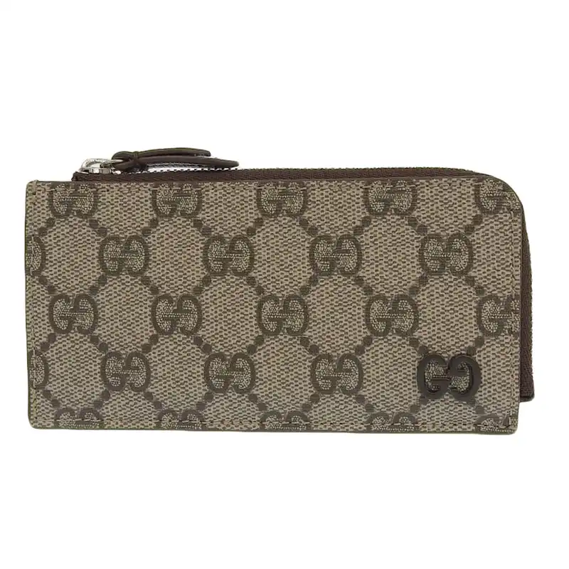 http://グッチ%20GUCCI%20GGディテール%20ジップカードケース%20カードケース%20GGスプリーム%20ベージュ%20エボニー%20795233%20美品%20GU0645