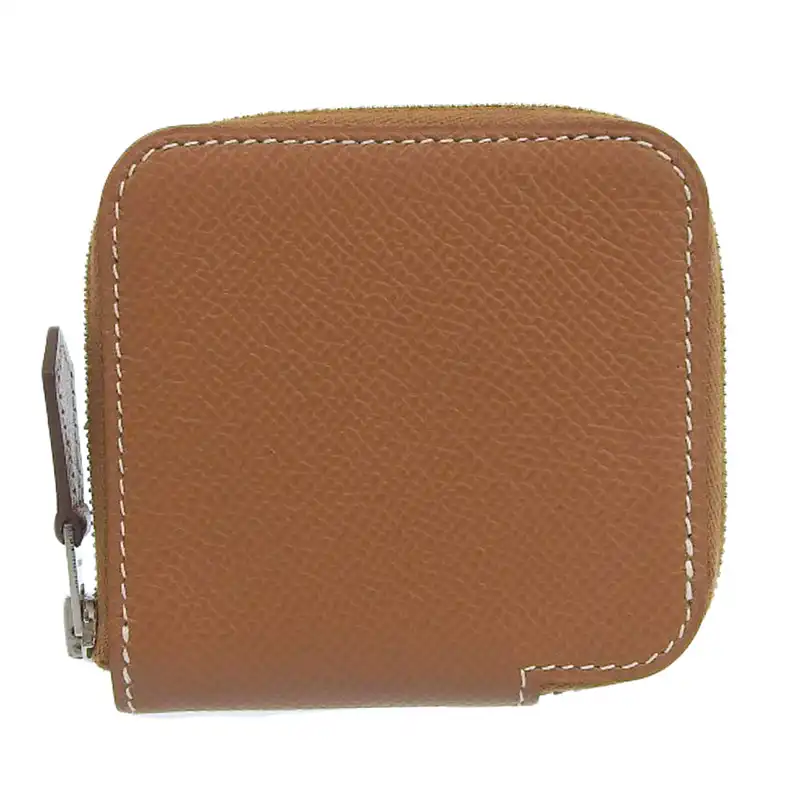 エルメス HERMES アザップシルクイン コンパクトミニ コインケース 小銭入れ エプソン ゴールド U刻印 2022年 中古 HE1058