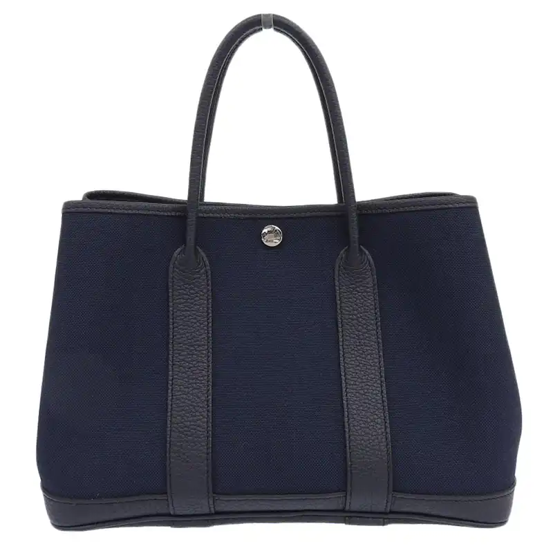 エルメス HERMES ガーデンパーティTPM トートバッグ キャンバス/ネゴンダ ネイビー D刻印 2019年 中古 HE1061