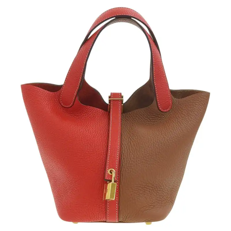 エルメス HERMES ピコタンロックカザックPM ハンドバッグ トリヨンクレマンス ルージュクー/ゴールド Y刻印 2020年 中古 HE1116