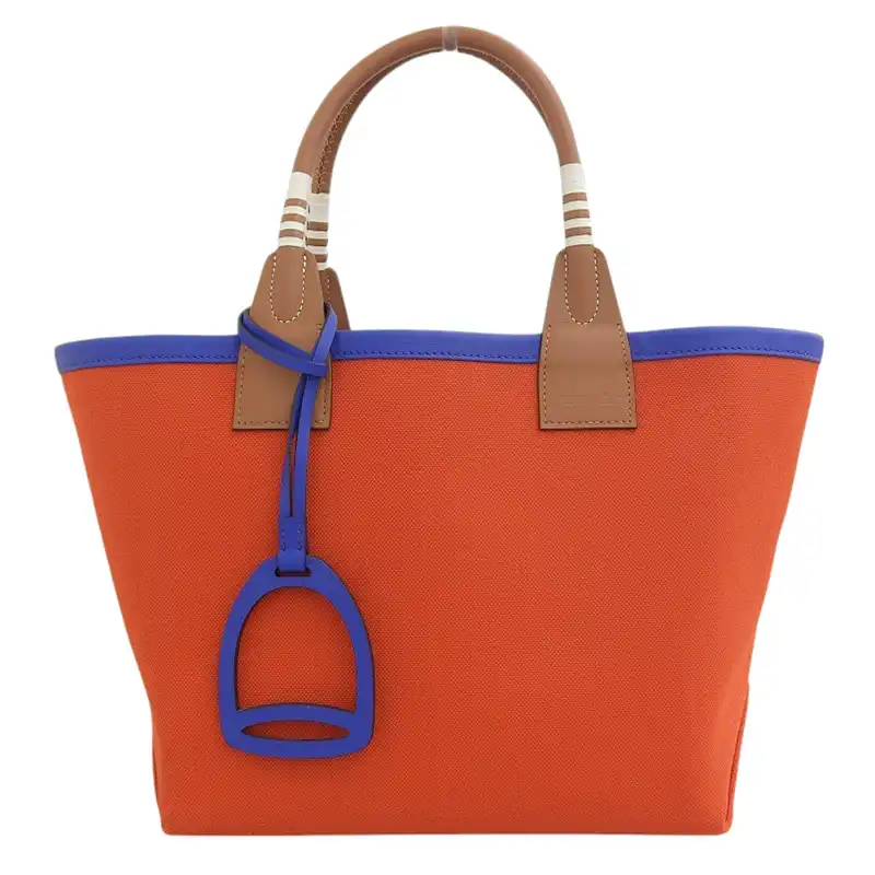 エルメス HERMES スティーブル25 トートバッグ ハンドバッグ トワルミリタリー/スイフト レッド/ブルー U刻印 2022年 中古 HE1117