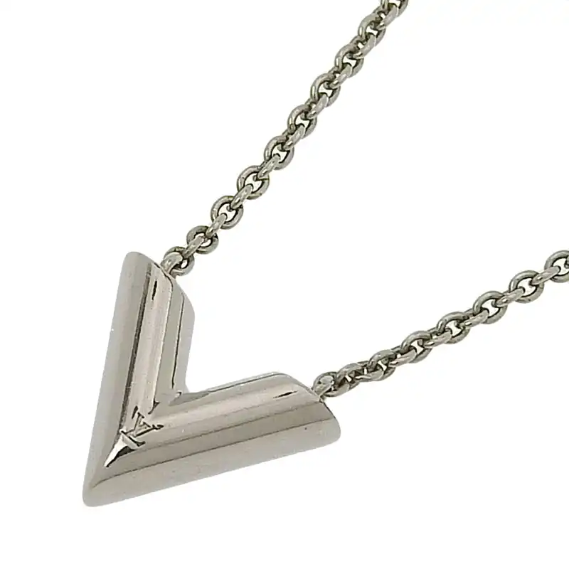 ルイヴィトン LOUIS VUITTON ネックレス エセンシャルV メタル シルバー色 M63197 中古 LV1841