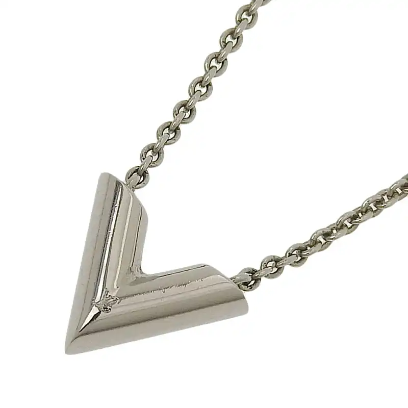 ルイヴィトン LOUIS VUITTON ネックレス エセンシャルV メタル シルバー色 M63197 中古 LV1843