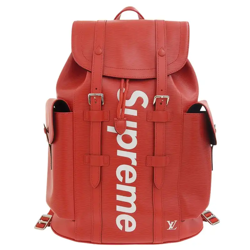 http://ルイヴィトン%20LOUIS%20VUITTON%20エピ%20クリストファーPM%20バックパック%20リュックサック%20レッド%20シュプリームコラボ%20M53414%20中古%20LV1883