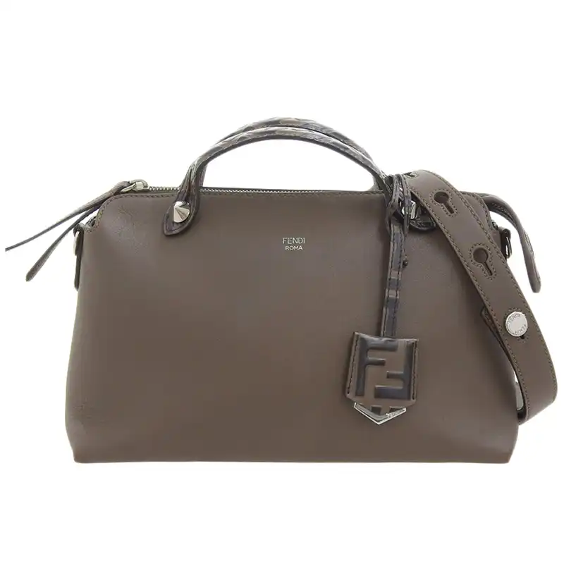 フェンディ FENDI バイザウェイ 2WAYバッグ ショルダーバッグ ハンドバッグ レザー ブラウン/ズッカ 8BL146 中古 OB2385