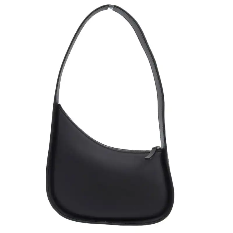 ザ・ロウ The Row ハーフムーン ショルダーバッグ ワンショルダー レザーブラック W1249 L52 中古 OB2458