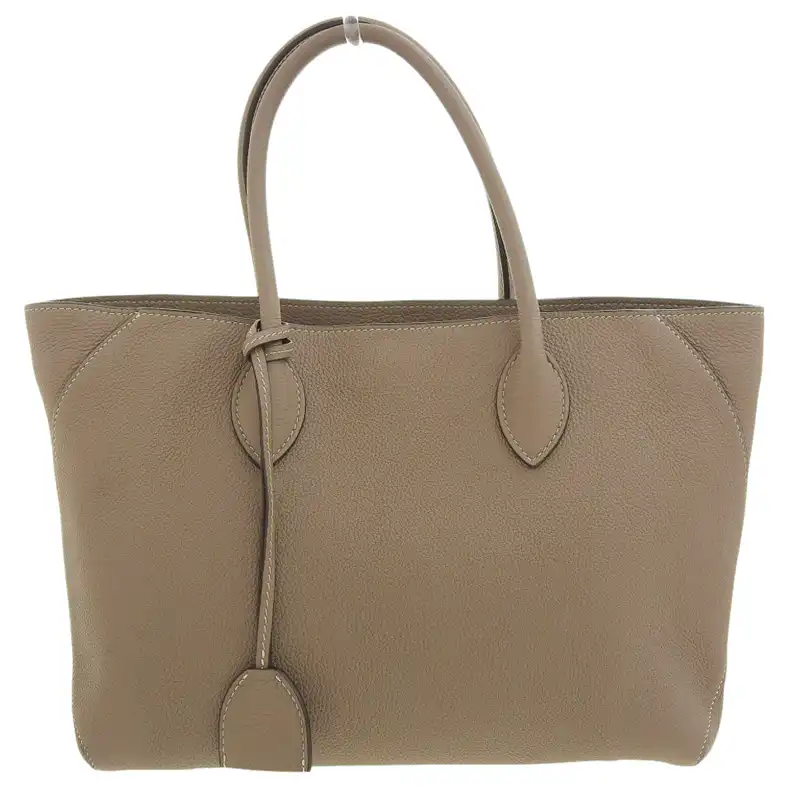 ボナベンチュラ BONAVENTURA ミア 27 トートバッグ ハンドバッグ レザー ブラウン エトープ 中古 OB2461