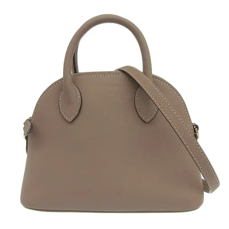 ボナベンチュラ BONAVENTURA エマ22 2WAYバッグ ハンドバッグ ショルダーバッグ レザー エトゥープ 中古 OB2475