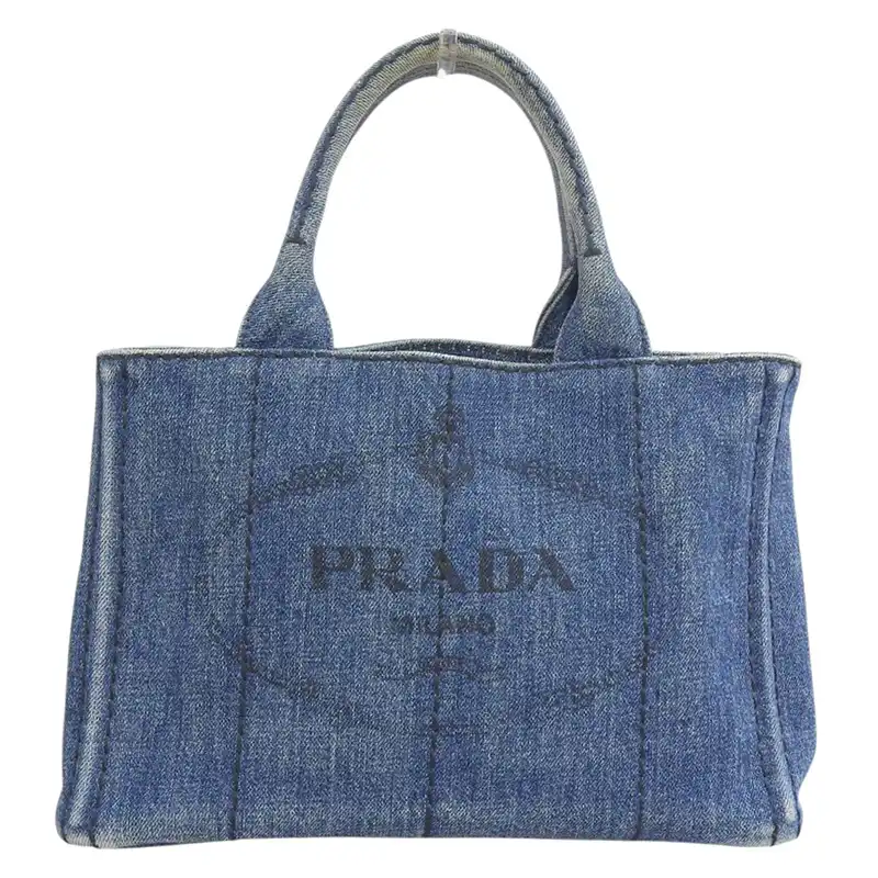 http://プラダ%20PRADA%20カナパ%202WAYバッグ%20トートバッグ%20ショルダーバッグ%20デニム%20ブルー%201BG439%20中古%20OB2513