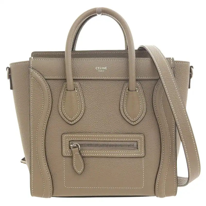 http://セリーヌ%20CELINE%20ラゲージ%20ナノショッパー%202WAY%20ハンドバッグ%20ショルダーバッグ%20レザー%20スリ%20中古%20OB2525