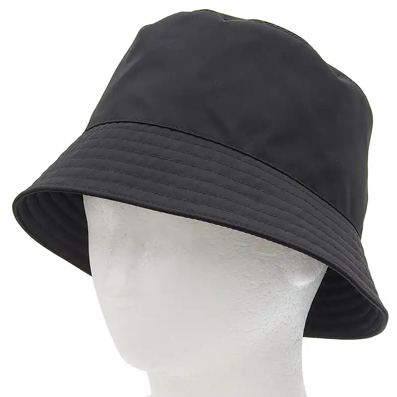 プラダ PRADA バケットハット 帽子 ナイロン ブラック #M #58 1HC137 中古 OBB0624