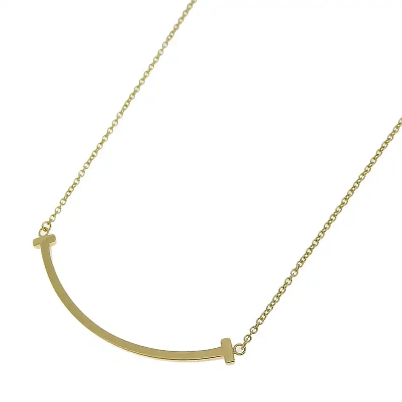 ティファニー TIFFANY & Co. Tスマイルネックレス スモール ネックレス K18 中古 TI0348