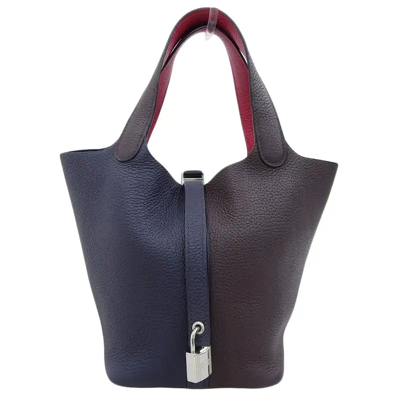 エルメス HERMES ピコタンロックPM ハンドバッグ トリヨンクレマンス カザック バイカラー Z刻印 2021年 中古 HE1100