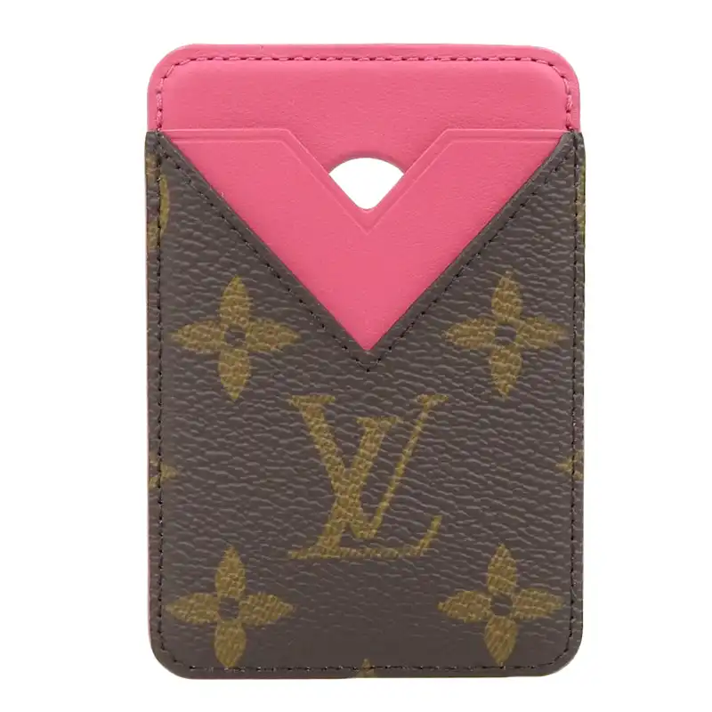 ルイヴィトン LOUIS VUITTON モノグラムマカサー ポルトカルト マグネット パスケース ポンディシェリピンク M12851 美品 LV1853