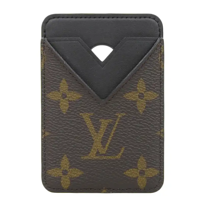 ルイヴィトン LOUIS VUITTON モノグラムマカサー ポルトカルト マグネット カードケース パスケース ノワール M13185 中古 LV1854
