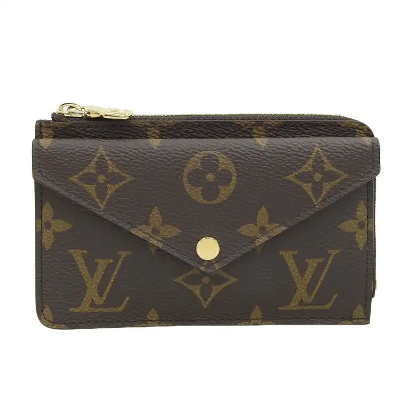 ルイヴィトン LOUIS VUITTON モノグラム ポルトカルト レクトヴェルソ カードケース コインケース ノワール M69431 中古 LV1855