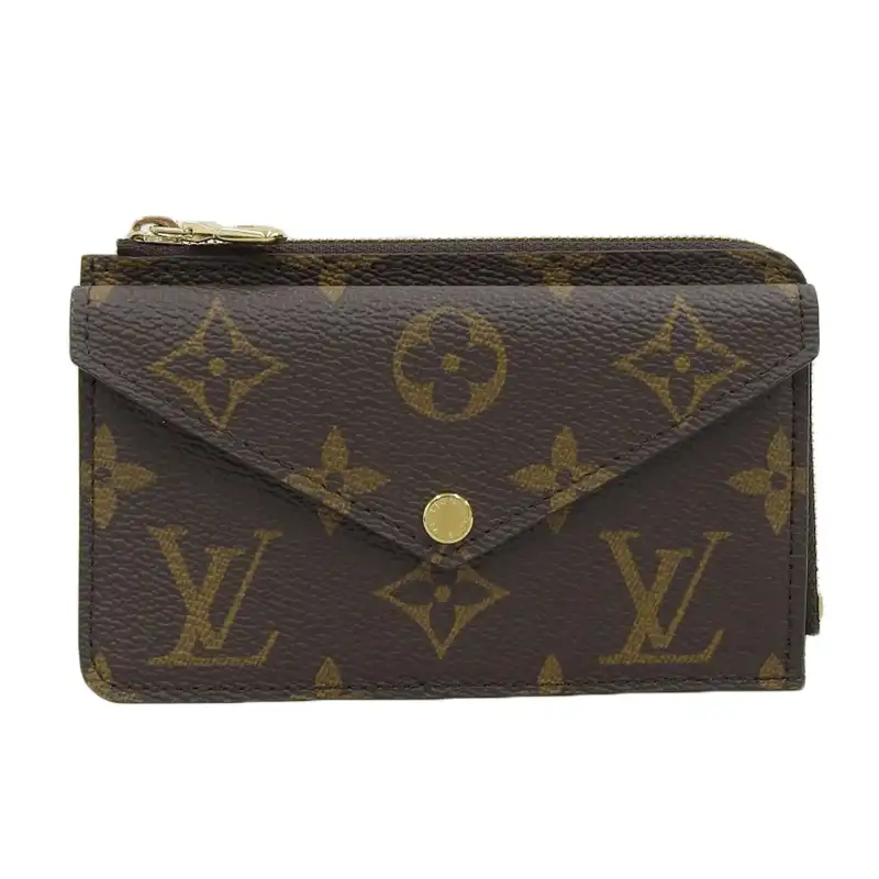 ルイヴィトン LOUIS VUITTON モノグラム ポルトカルト レクトヴェルソ カードケース コインケース ノワール M69431 中古 LV1856