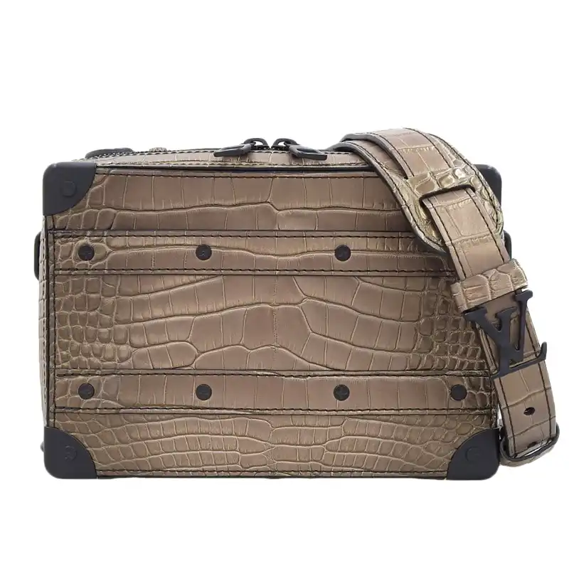 ルイヴィトン LOUIS VUITTON ソフトトランクバックパックPM 2WAYバッグ クロコダイル ブロンズ N81475 中古 LV1875