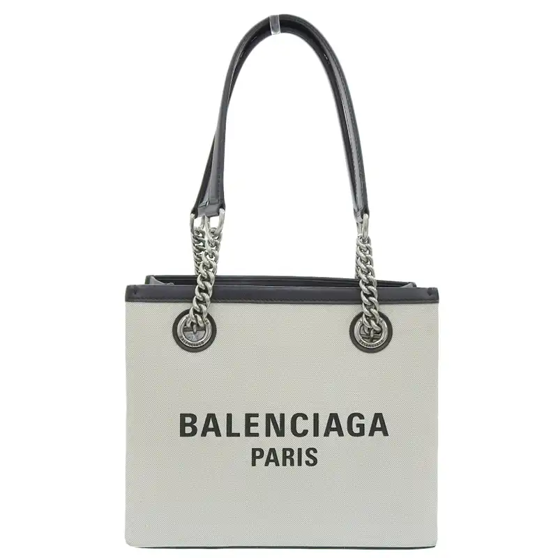http://バレンシアガ%20BALENCIAGA%20デューティーフリー%20スモールトート%20キャンバス%20レザー%20ホワイト%20ブラック%20759941%20中古%20OB2477