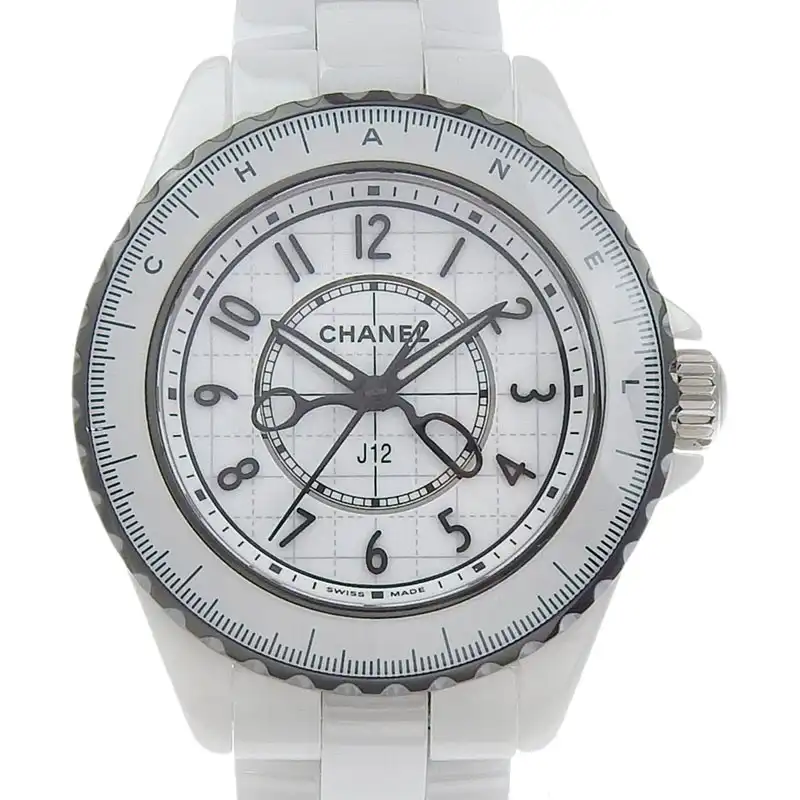 http://シャネル%20CHANEL%20J12%20クチュール%20レディース%20クォーツ%20腕時計%20セラミック/SS%20ホワイト文字盤%20H9763%20美品%20CH1061