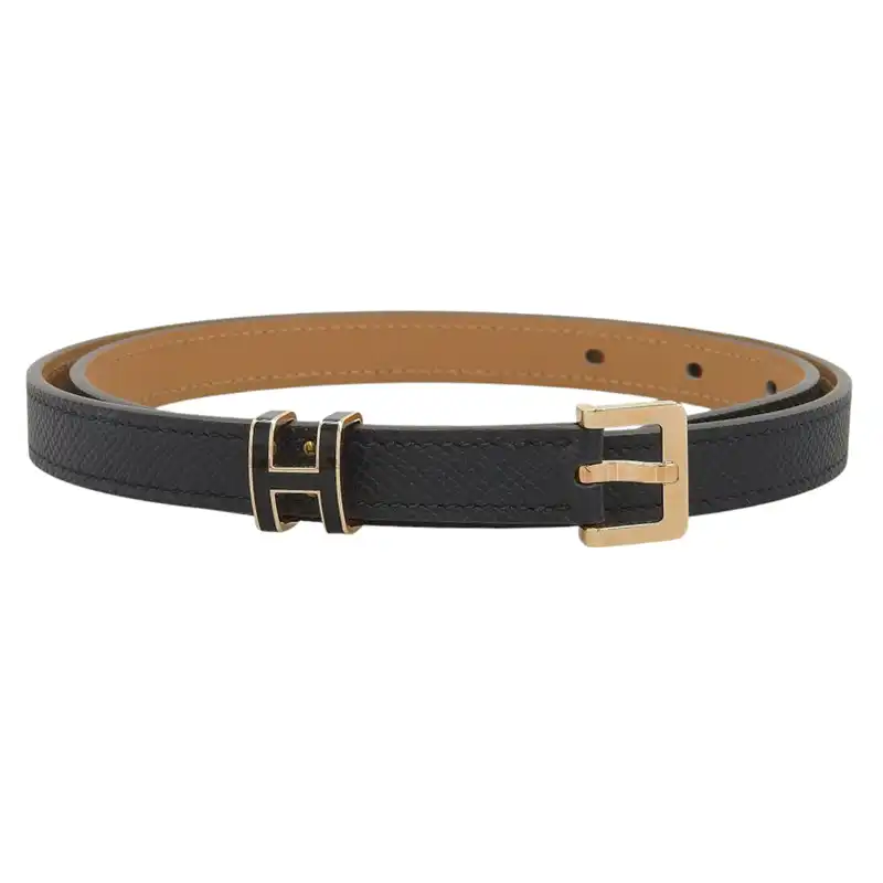 エルメス HERMES ポップH75 ベルト エプソン ブラック ブラウン 75 B刻印 2023年 中古 HE1059