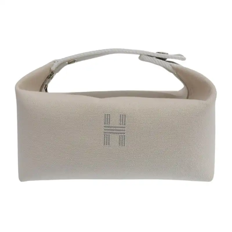 エルメス HERMES ブリッドアブラックPM ハンドバッグ キャンバス ベージュ 中古 HE1067