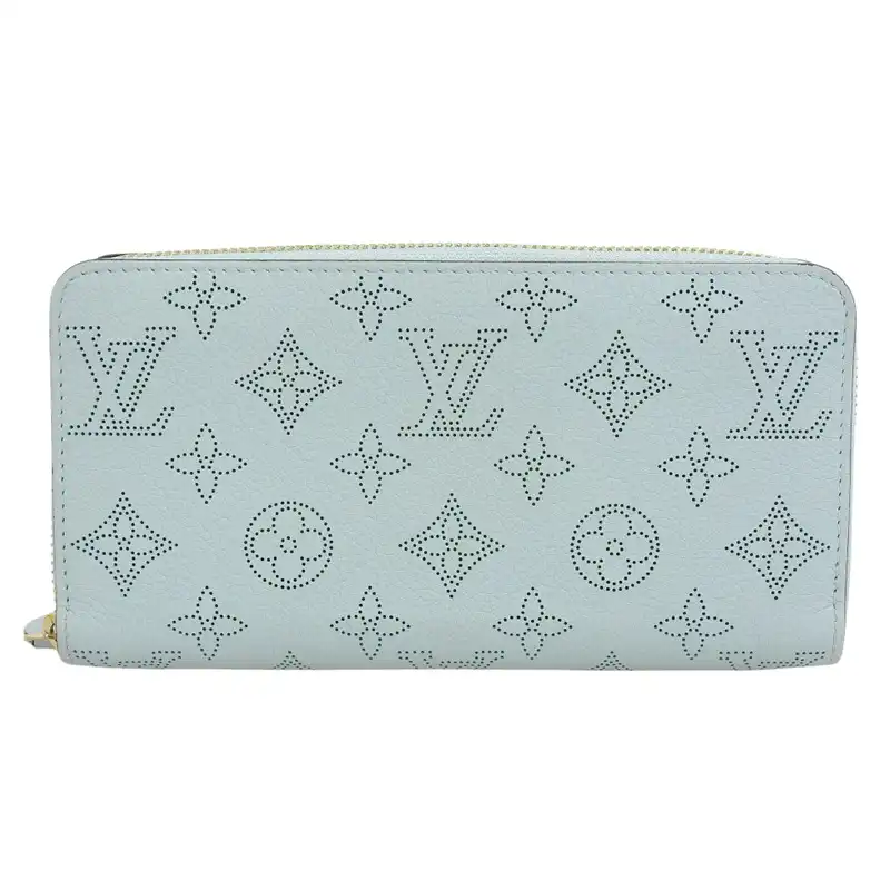 ルイヴィトン LOUIS VUITTON マヒナ ジッピー・ウォレット 長財布 ブルー M83489 中古 LV1896