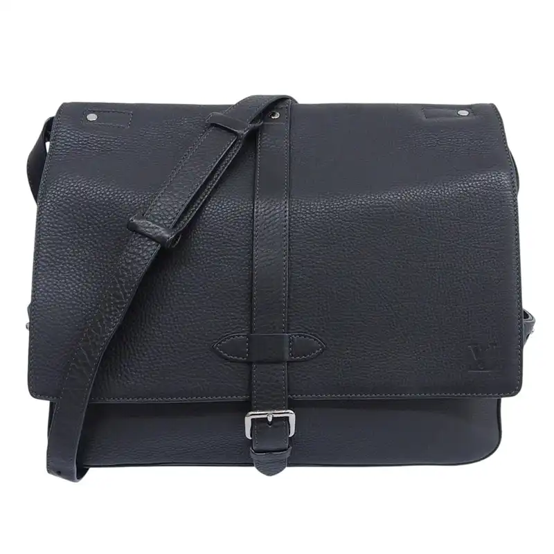 ルイヴィトン LOUIS VUITTON ナクソスステリオス ショルダー メッセンジャーバッグ レザー チャコールグレー M94205 中古 LV1899