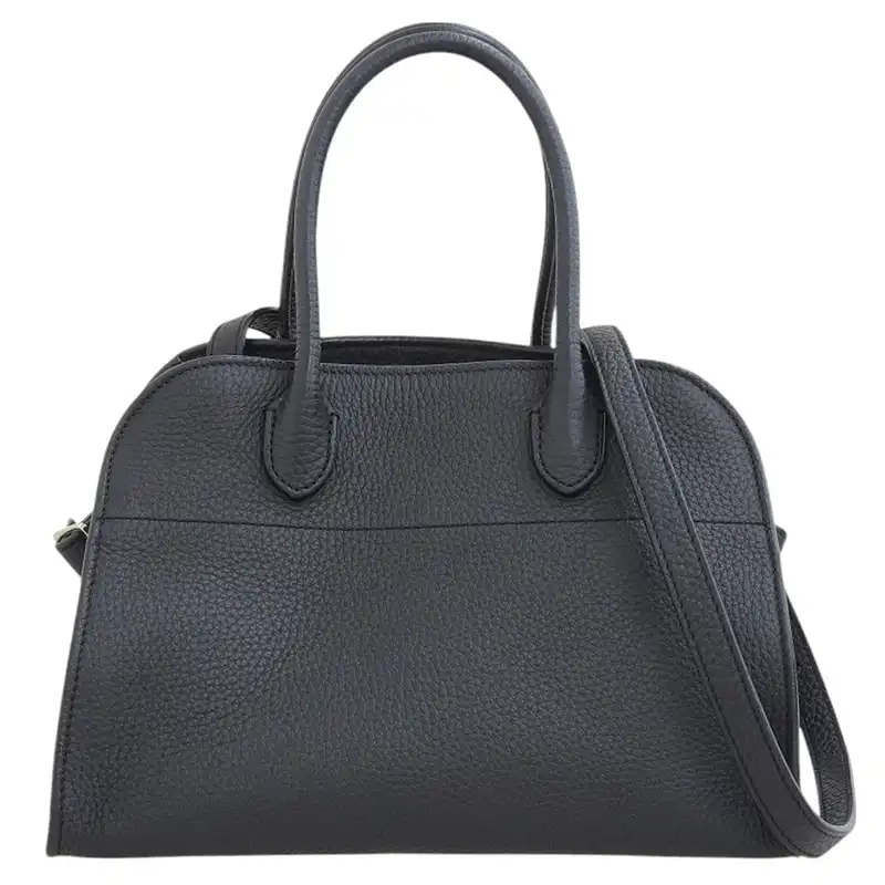 ザ・ロウ The Row ソフトマルゴー10 2WAY ハンドバッグ ショルダーバッグ レザー ブラック W1190L133BLPL 中古 OB2528