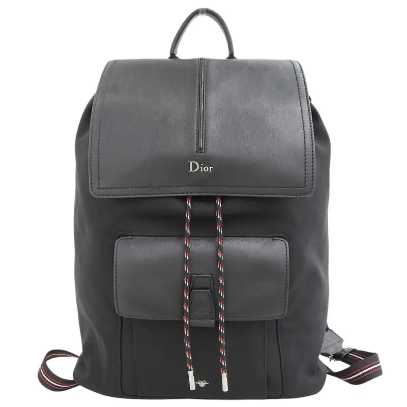 http://ディオール%20CHRISTIAN%20DIOR%20モーション%20バックパック%20リュックサック%20ナイロン/レザー%20ブラック%201M0BA062%20中古%20OB2532
