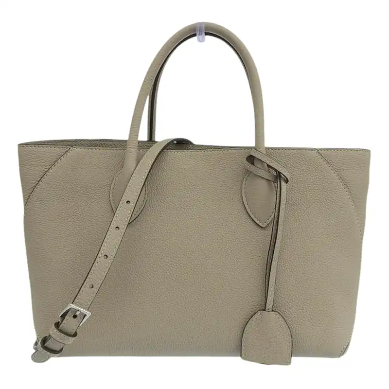 ボナベンチュラ BONAVENTURA ミア 2WAYバッグ ハンドバッグ ショルダーバッグ レザー グレージュ 中古 OB2545