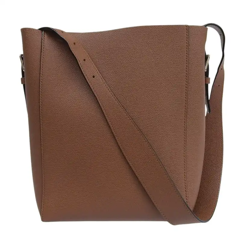 ヴァレクストラ Valextra バケットバッグ ショルダーバッグ レザー ブラウン 中古 OB2560