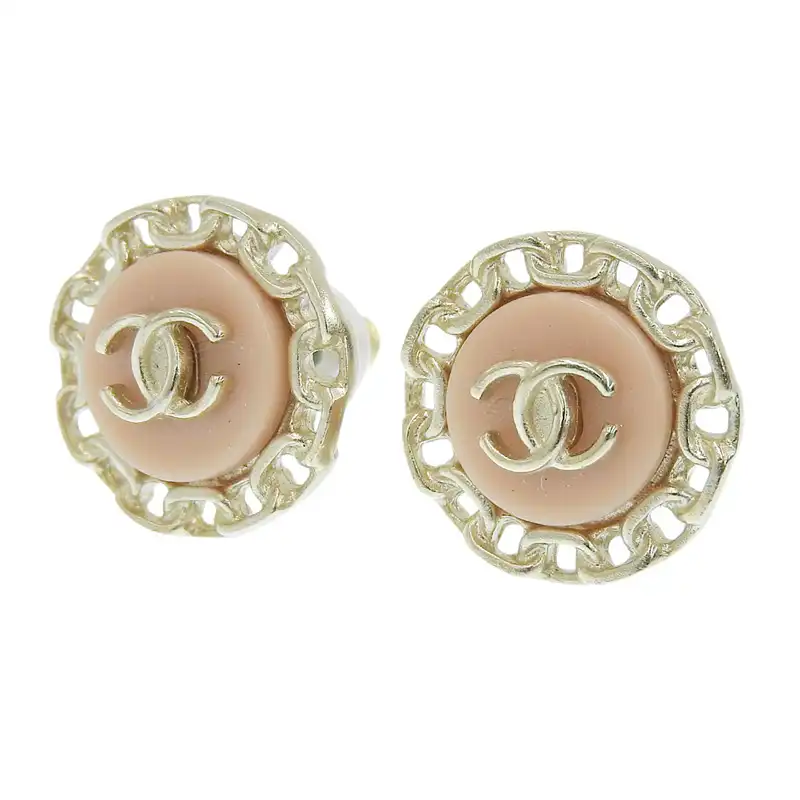 シャネル CHANEL ココマーク ピアス GP ピンク ゴールド色 A18K 中古 CH1068
