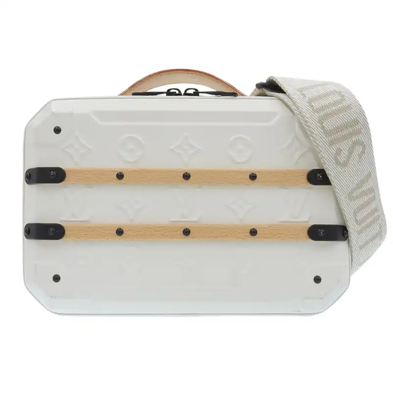 ルイヴィトン LOUIS VUITTON フューチャー・トランク 2WAY ショルダーバッグ レザー/ウッド ホワイト/ブラック M21950 中古 LV1717