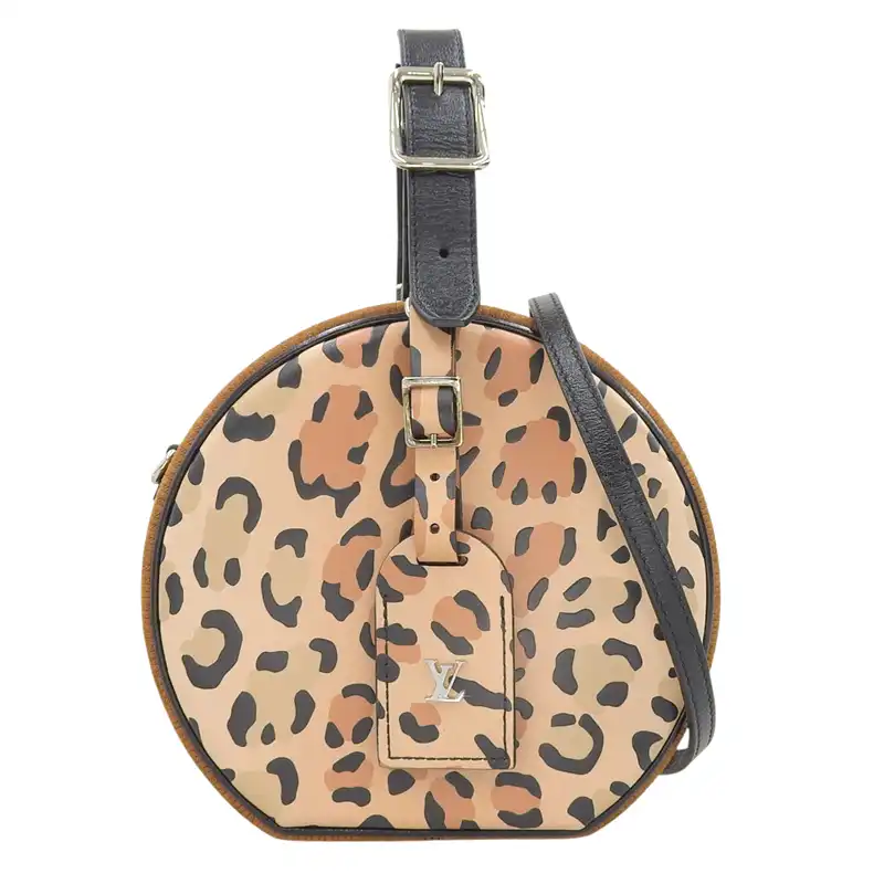 ルイヴィトン モノグラム・リバース プティットポワットシャポー 2WAY ハンドバッグ ショルダー レオパード M51481 中古 LV1721