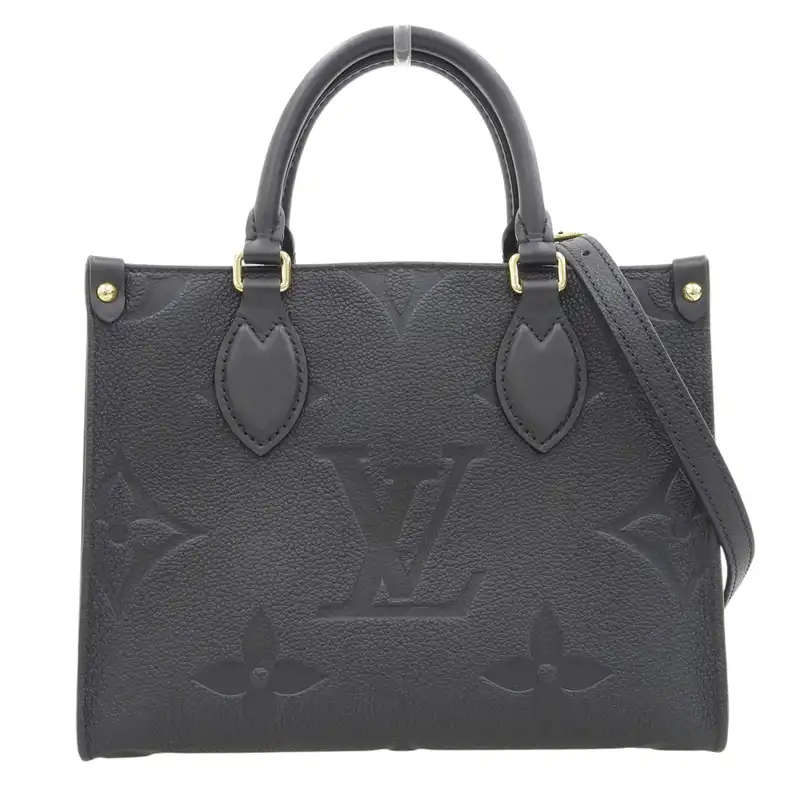 ルイヴィトン LOUIS VUITTON モノグラム・アンプラント オンザゴーPM 2WAY ハンドバッグ ショルダー ノワール M45653 中古 LV1723