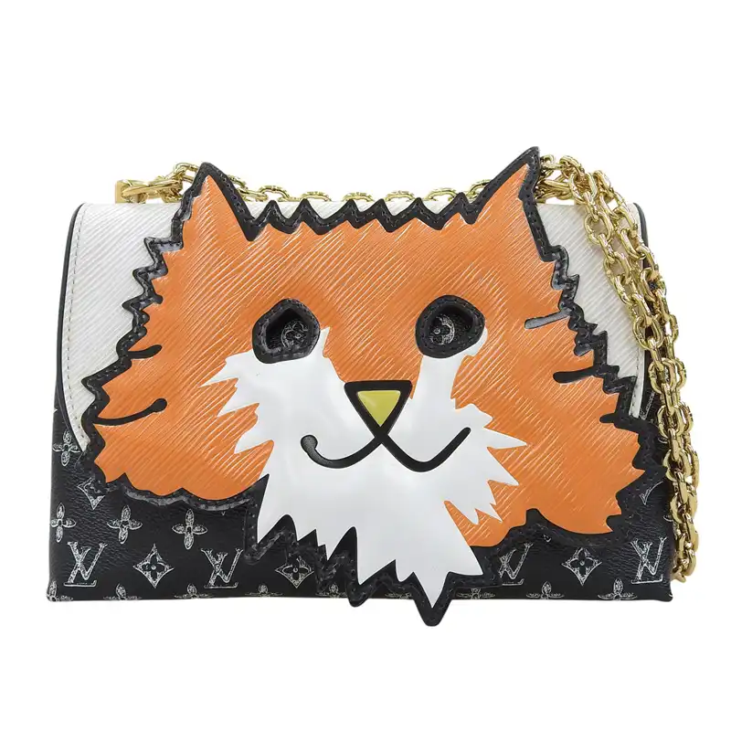 ルイヴィトン LOUIS VUITTON キャットグラム キャット ポシェット エピ レザー ブラック ホワイト オレンジ M52935 中古 LV1744